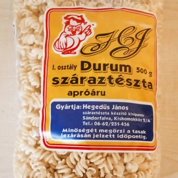 Kistermelői durum orsótészta 500 gramm